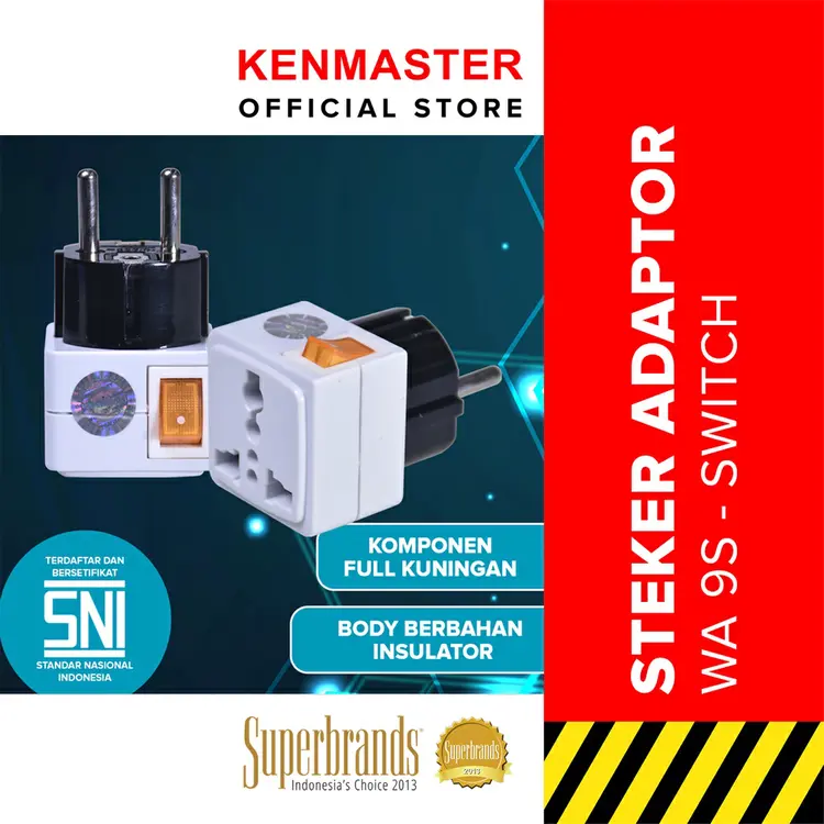 Kenmaster Steker WA9S / Sambungan Colokan Listrik / Sambungan Kabel Stopkontak - STEK083
