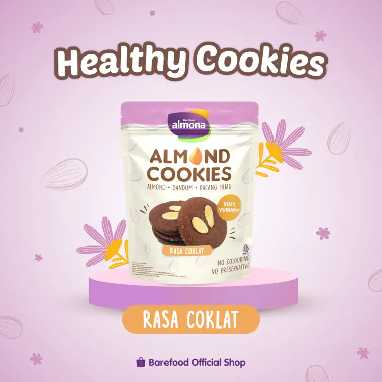 Almona Almond Cookies  - Snack Sehat - No Preservative - No Coloring