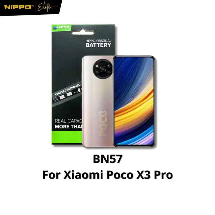 Hippo Baterai Xiaomi BN57 Poco X3 / Poco X3 Pro / Poco X3 NFC 5160mAh Battery Batere Batre Batrai