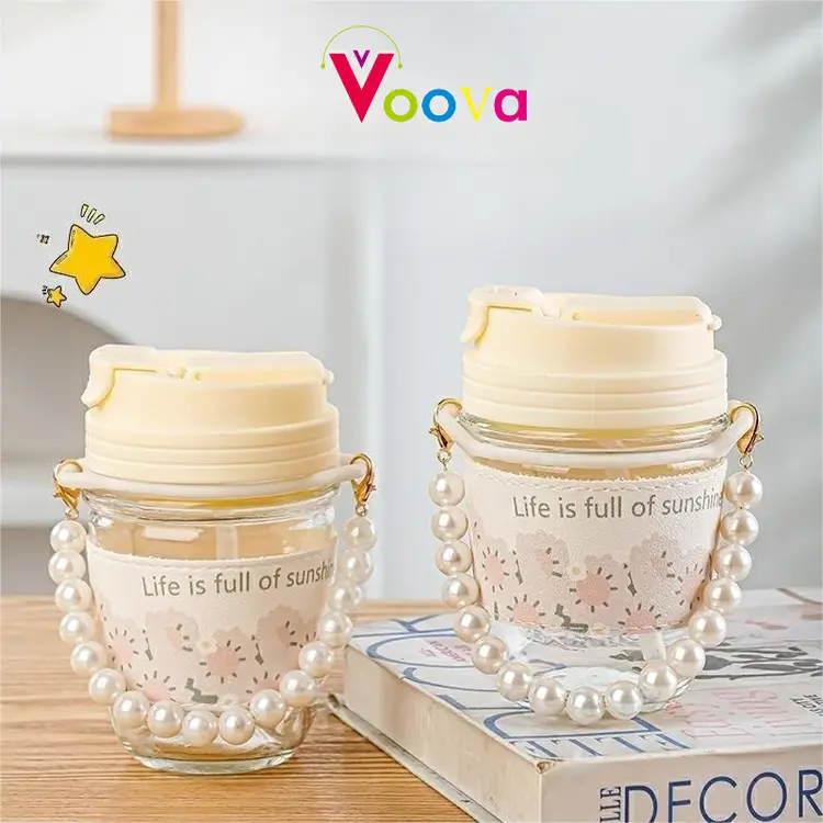 VOOVA Gelas Gelas/Gelas Sedotan Gelas/Gelas Tahan Suhu Tinggi