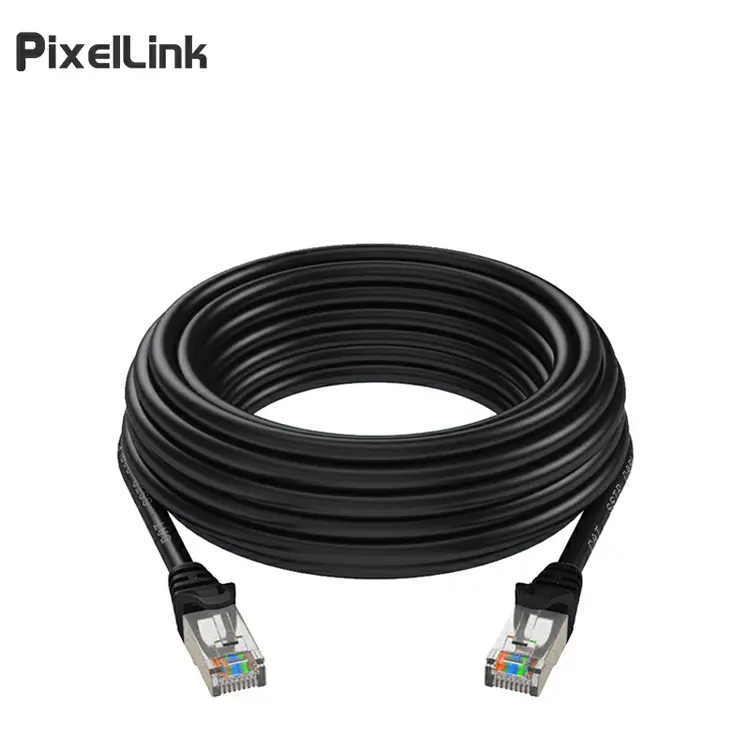 PixEILink 1000Mbps Kabel LAN Outdoor FTP CAT6 10/15/20/30/40/50/60/70 Meter Pabrikan Hight Quality