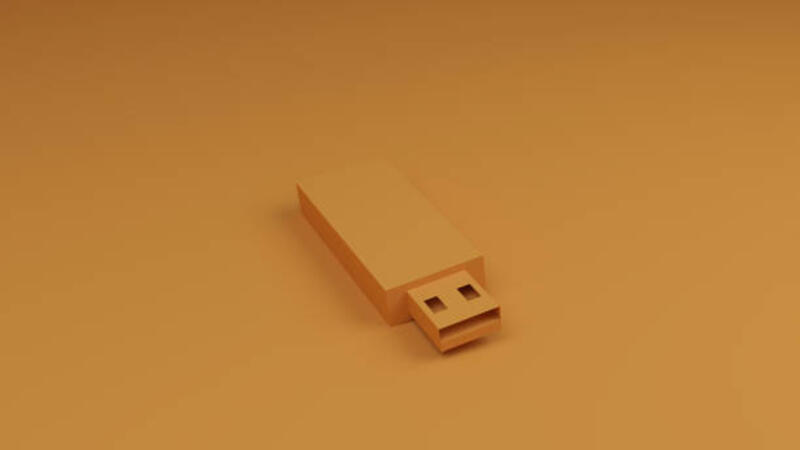 perangkat flash usb oranye. ilustrasi 3d - usb 2.0 potret stok, foto, & gambar bebas royalti