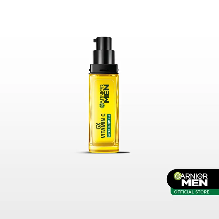 GARNIER Men Turbo Bright 5x Vitamin C Super Serum Gel - 30ml Serum Mencerahkan Wajah Anti Kusam 5x Lebih Cepat