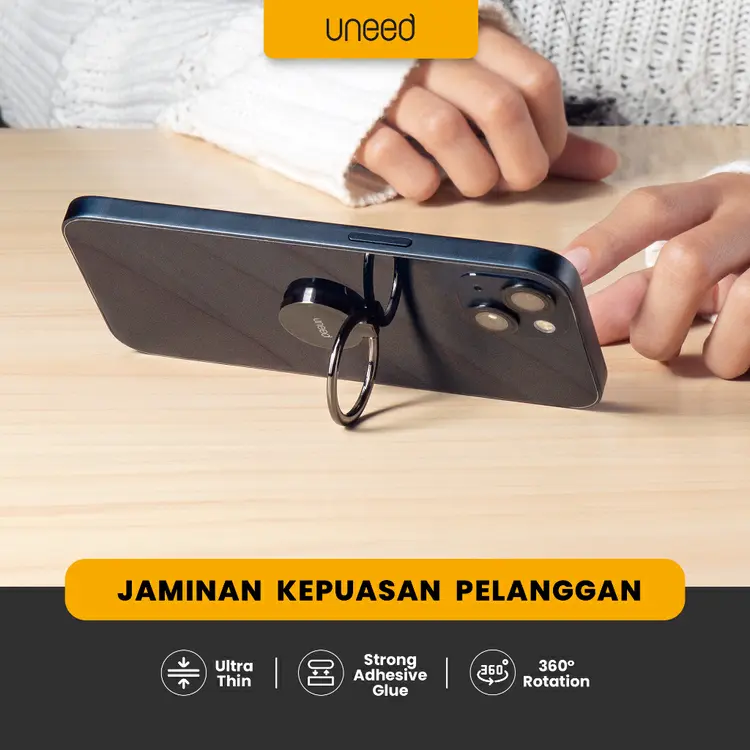 Uneed Phone Grip Rotating Stand Holder iRing Ozmium Series - UPH933