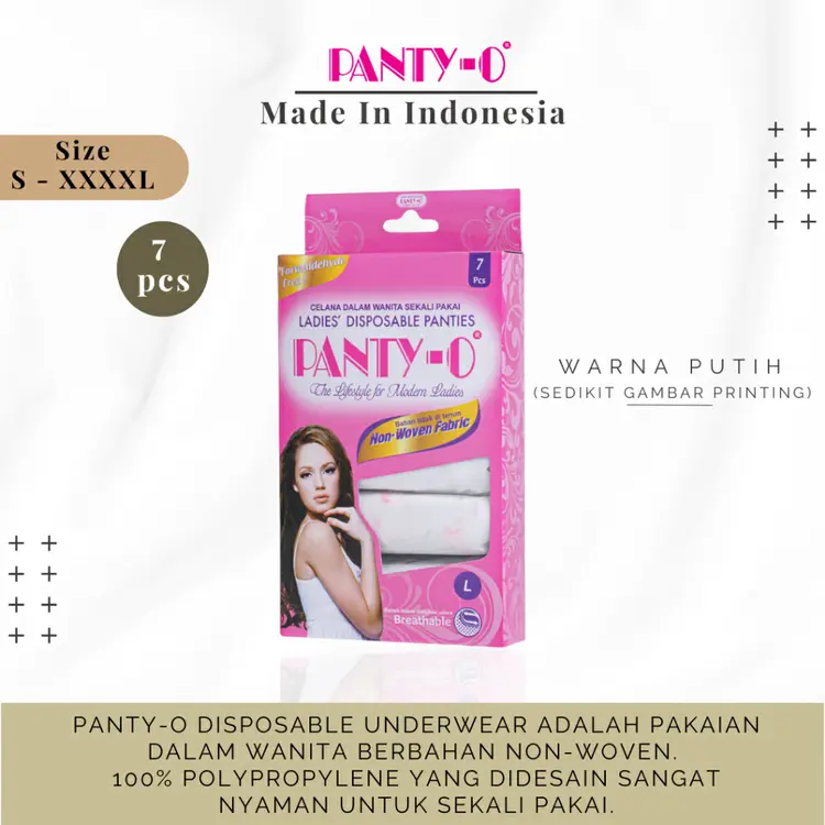 Panty-O Ladies Disposable Panties / Celana Dalam Sekali Pakai Wanita / Disposable Underwear - [7 pcs]