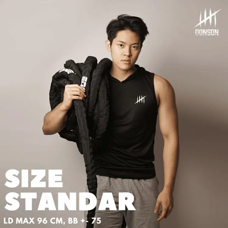 DONSON Sportswear Hoodie Singlet Sleeveless Polos Tanpa Lengan 5 Warna Atasan Jumbo