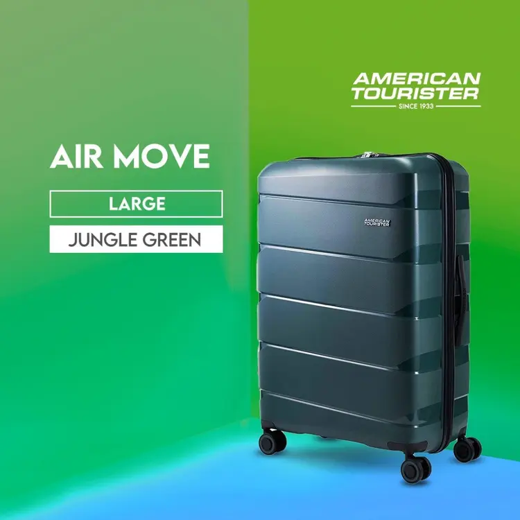 American Tourister Koper Hardcase Air Move Large 28 inch- Jungle Green