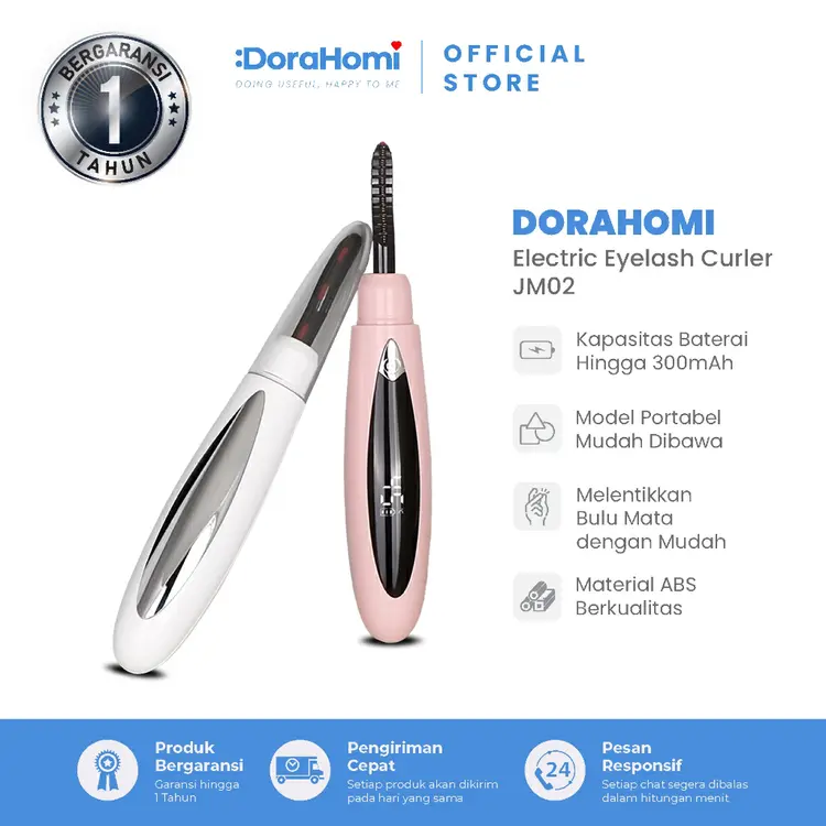 DORAHOMI Alat Pelentik bulu mata eyelash curler Alis Elektrik Usb Rechargeable Dengan 3 Mode Panas penjepit bulu mata