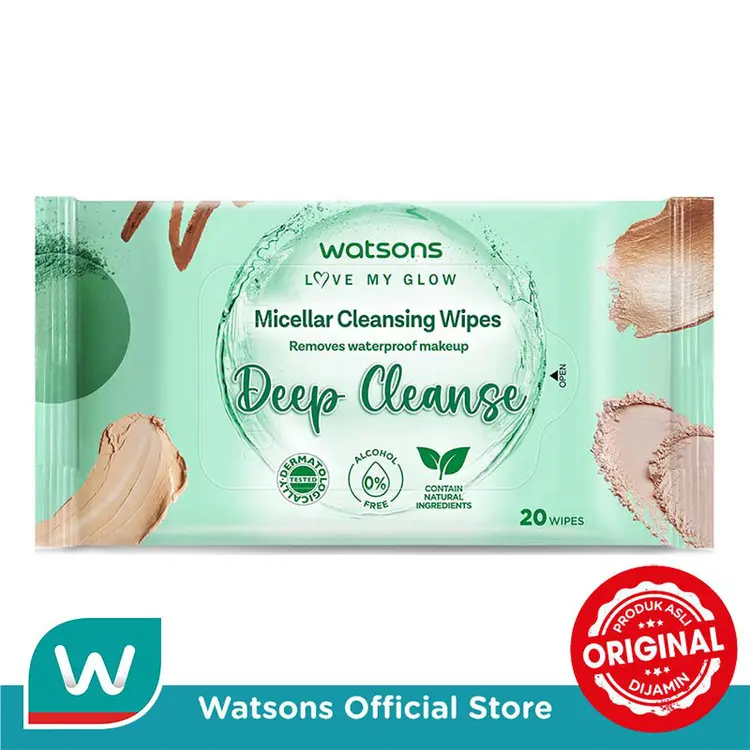 Watsons Micellar Cleansing Wipes Deep Cleanse 20'S