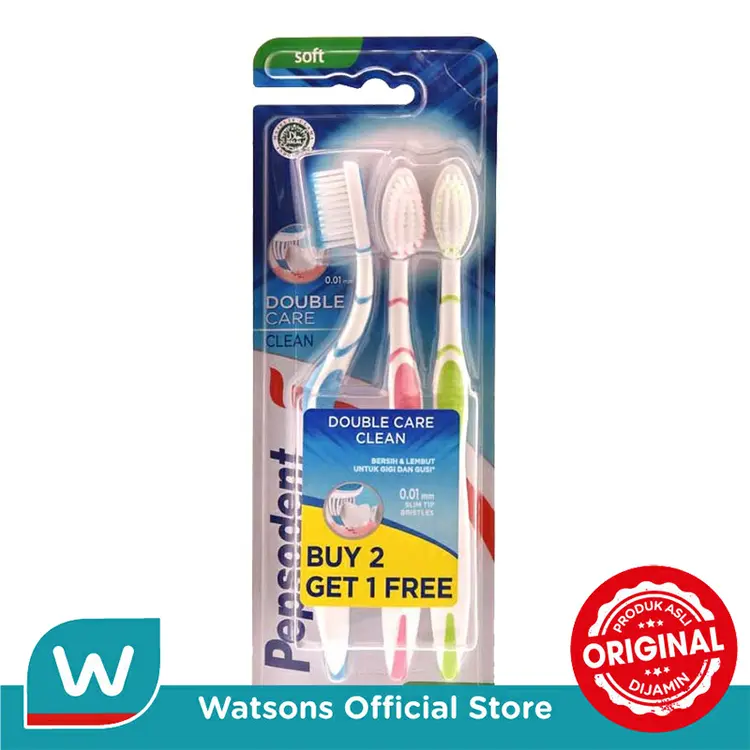 PEPSODENT Toothbrush Double Care Sensitive 2+1's