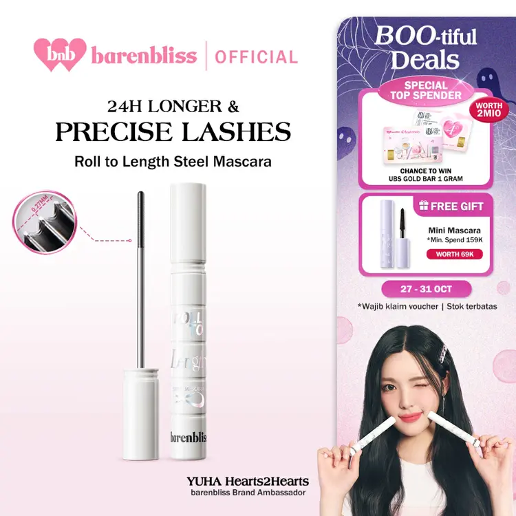 [BACK IN STOCK] BNB barenbliss Roll to Length Steel Mascara 6g Maskara Besi Iron Mascara Waterproof Sweatproof Smudgeproof Tahan Lama Hingga 24 Jam Panjang & Lentik Anti Gumpal Anti Clumply Ultra Precision & Vitamin E Infused Lash-Strengthening Formula