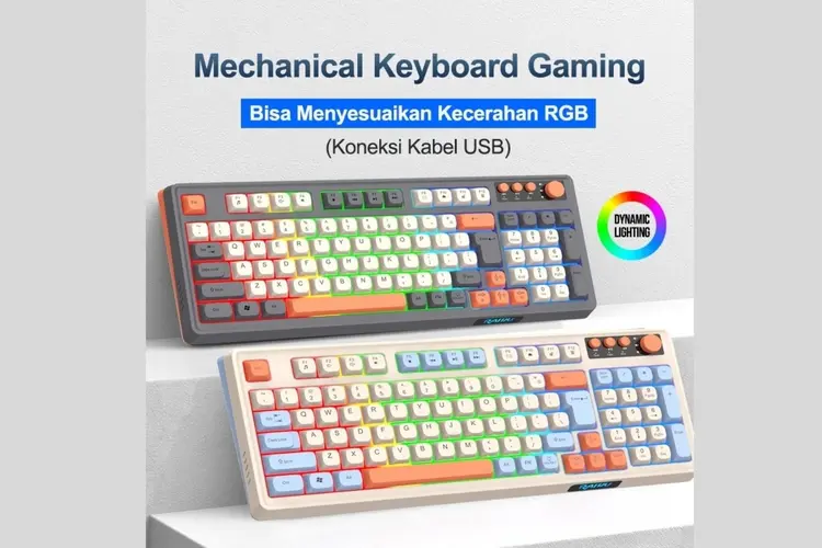 RAIKU K98 Mechanical Keyboard Untuk Kerja Makin Sat-Set & Gaming Tetap Gacor