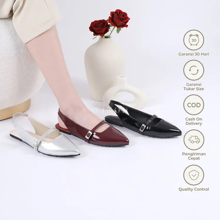 WINOD Eloise Flatshoes Sepatu Flat Casual Model Slingback Daily    