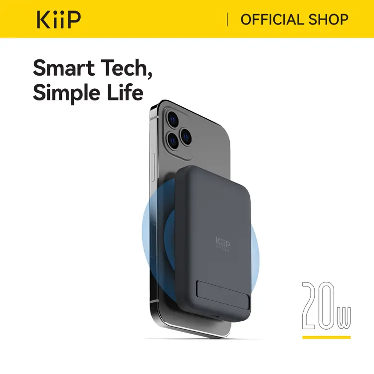 KiiP Wireless EW52 Power  Bank Magnetic  Magsafe 20W Fast Charging Type  C PD 10000 mAh