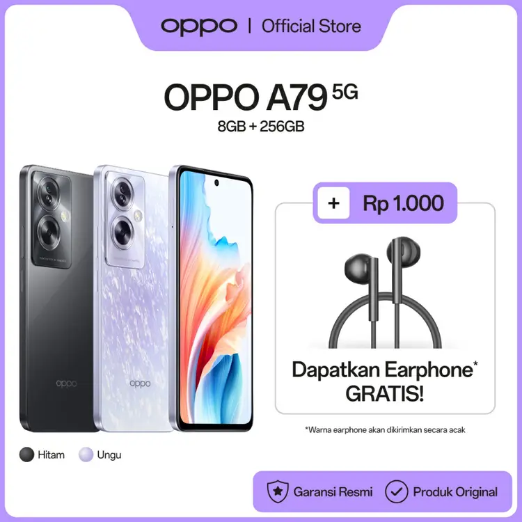[ONLINE RELEASE] OPPO A79 5G 8GB/256GB [Dual Stereo Speakers, 33W SUPERVOOC, 5000mAh Large Battery, 50MP AI Camera]