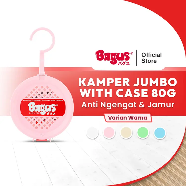 Bagus Kamper With Case 80 g - Mencegah Ngengat dan Penjamuran, Praktis Dapat Digantung - Warna Random
