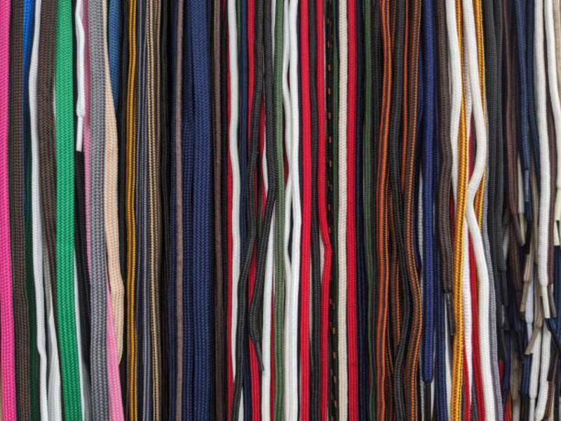 many types of colorful shoelaces - tali sepatu unik potret stok, foto, & gambar bebas royalti
