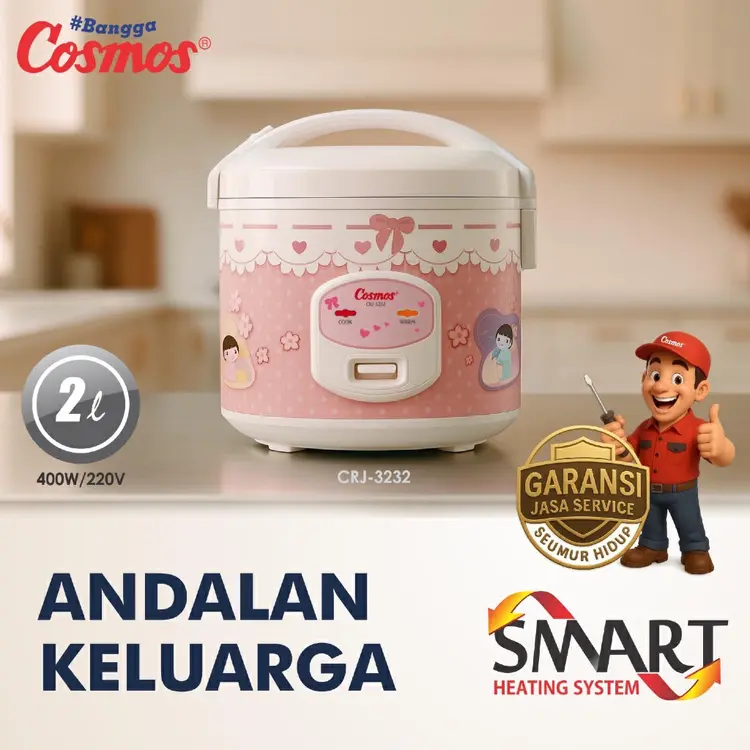 Cosmos Rice Cooker Non Stick CRJ-3232 - 2L