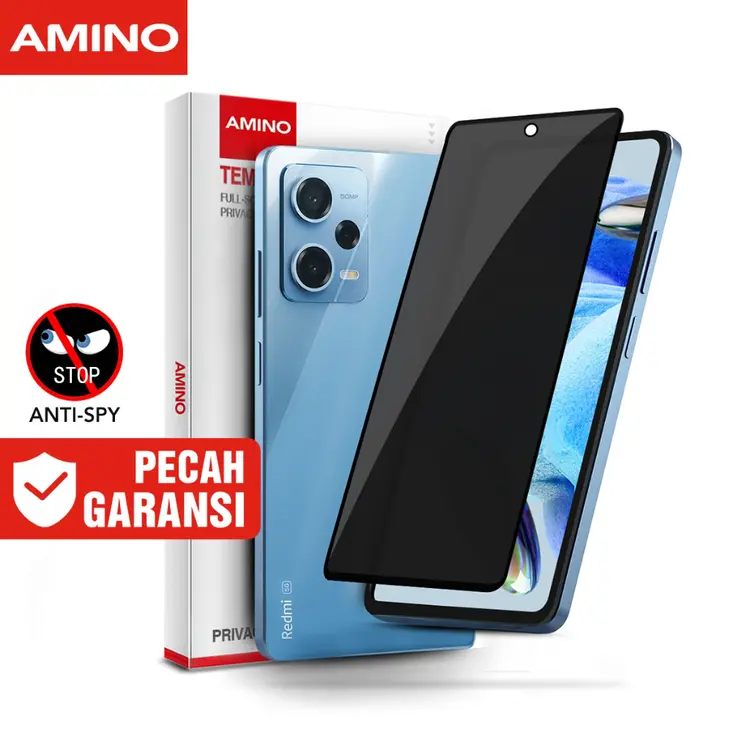 AMINO Anti Spy Tempered Glass Untuk xiaomi 14T Pro 13T Pro Poco X7 Pro F5 X3 X6 Pro F4 F7 F3 X5 10T M6 Pro M4 Pro 12T Pro /Note 12 Pro 5G / 11T Pro / Redmi Note 13 Pro 11 Pro 5G / 11S note 12 Note 9 Pro Anti Gores Fullcover Privacy Glass