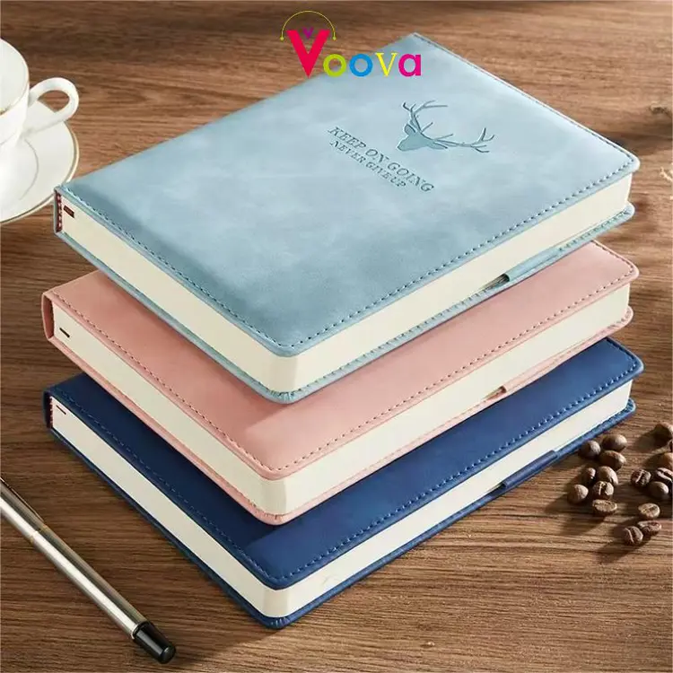 VOOVA Notebook Kulit A5/Buku Agenda Kerja/Meeting Planner NoteBook/Notepad Diary Binder Cover Kulit/Buku Tulis
