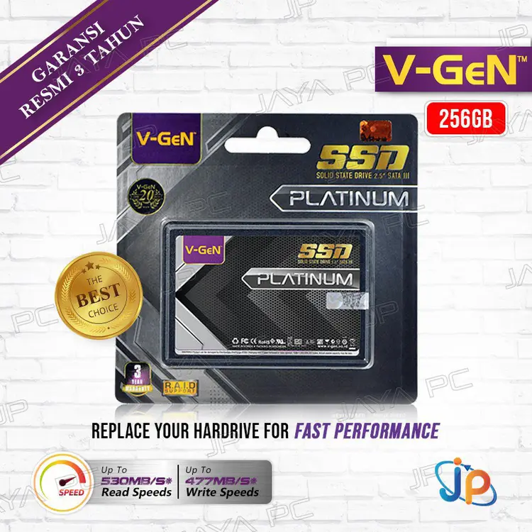SSD V-Gen Platinum 256GB - Sata 3 VGen 256 GB 2.5"