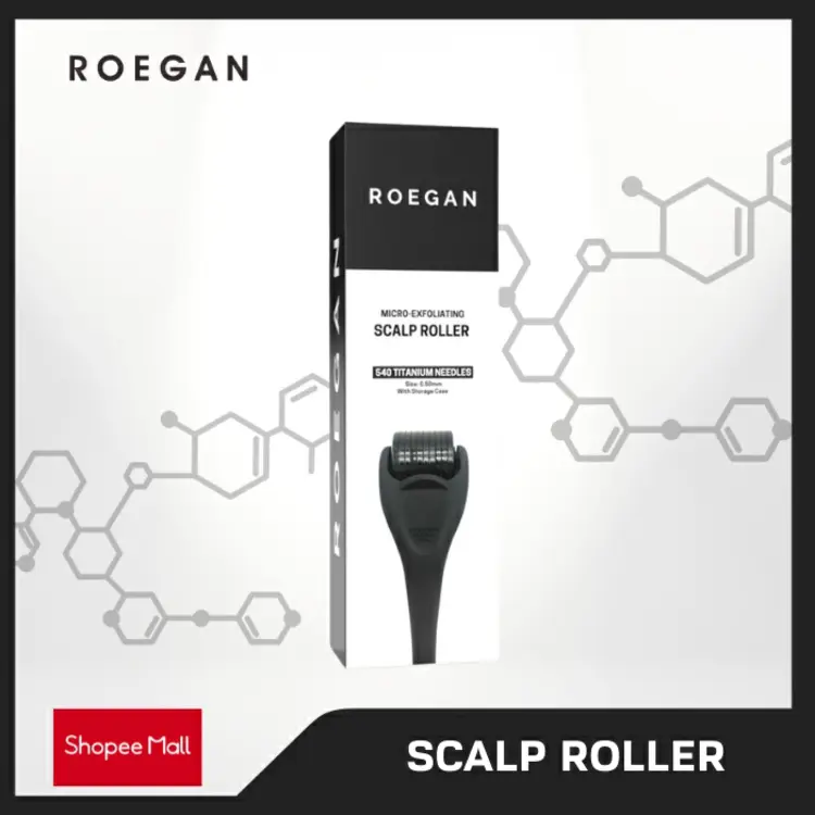 ROEGAN Scalp Roller 0.5 Titanium Micro Needle (Derma Roller Rambut)