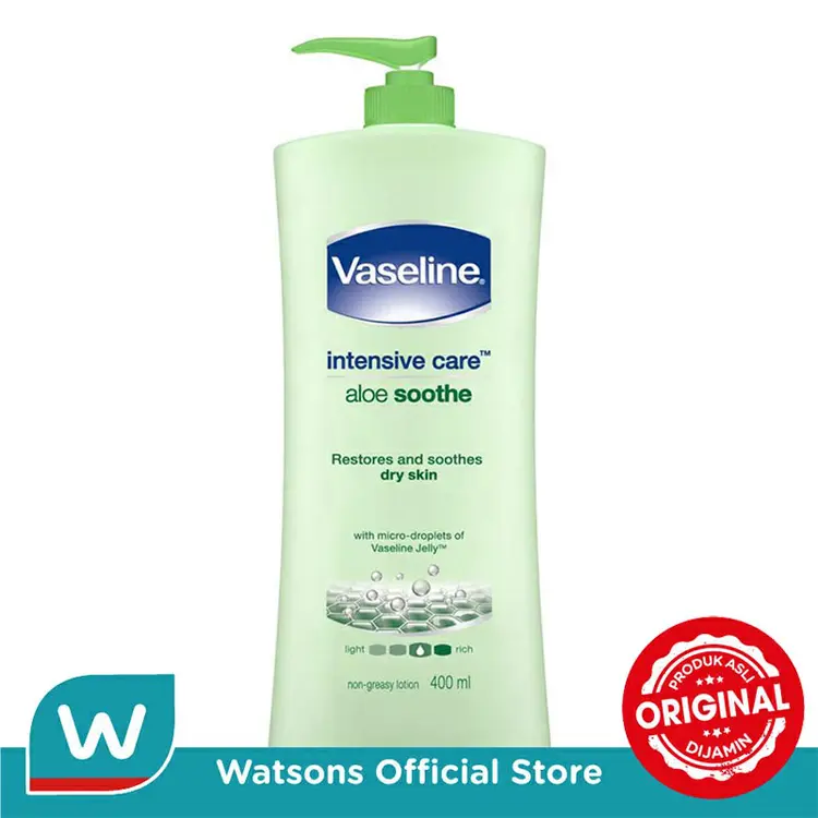 Vaseline Aloe Vera Body Lotion 400ml Intensive Care Aloe Soothe