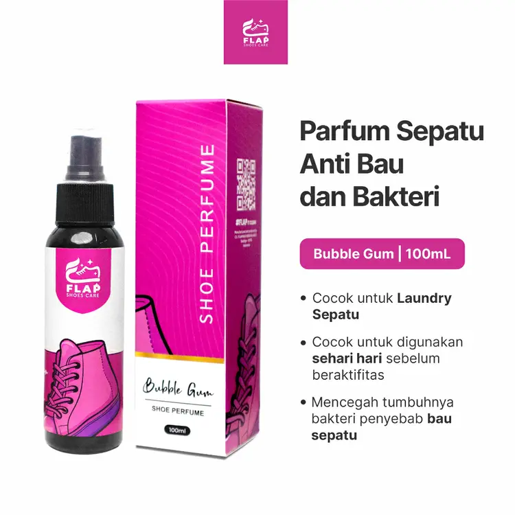 Flap Shoes Care - Parfum Sepatu Anti Bau Dan Bakteri Bubble Gum 100mL