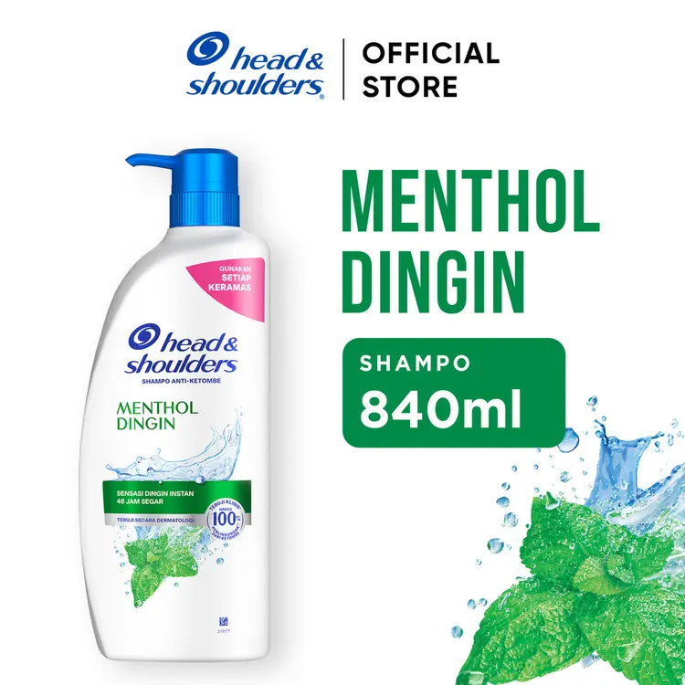 Head and Shoulders Sampo Anti Ketombe Cool Menthol Perawatan Rambut 840Ml