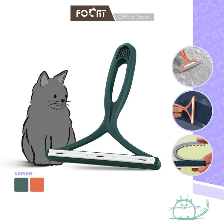 FOCAT Alat Pembersih Bulu Kucing Anjing D25 Sikat Pembersih Bulu Hewan Pet Hair Remover 2in1