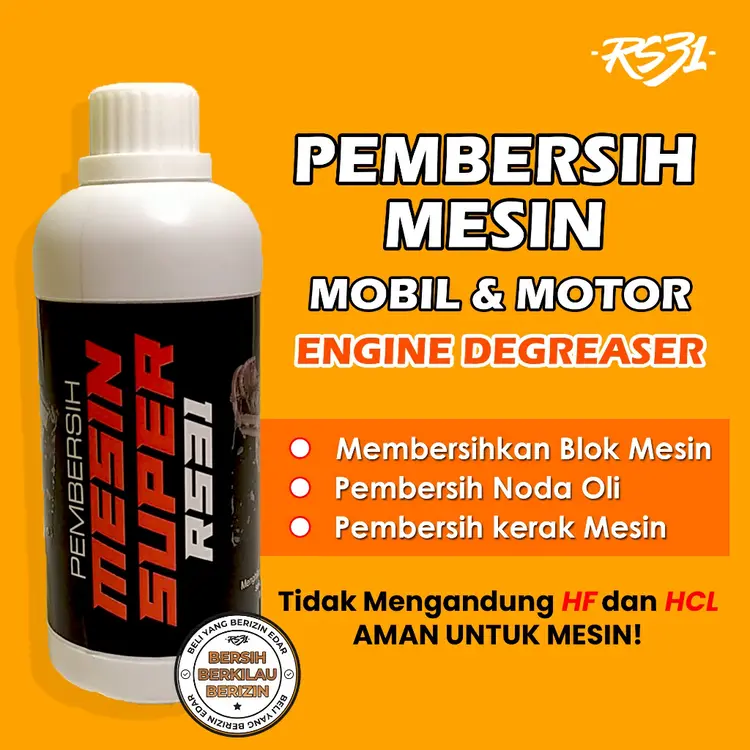 RS31 Pembersih Mesin Motor | Engine Degreaser Super Bersih Untuk Blok Mesin Motor & Mobil 500 ML.