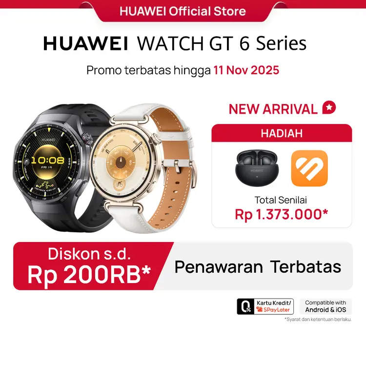 [BARU] HUAWEI WATCH GT 6 Series Smartwatch l Golf & Diving* l Running & Cycling l 21-Day Battery Life* | ECG*