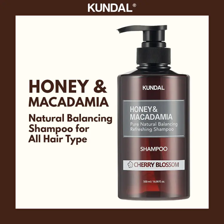 KUNDAL Honey & Macadamia Shampoo Cherry Blossom (Made in Korea) 500ml
