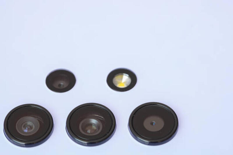 smartphone cameras Closeup of smartphone cameras for design purpose phone camera lens protector stock pictures, royalty-free photos & images