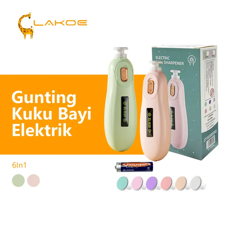 LAKOEOFFICIALMALL Baby Care Electric Nail Trimmer Gunting Kuku Bayi Elektrik Perlengkapan Bayi Set