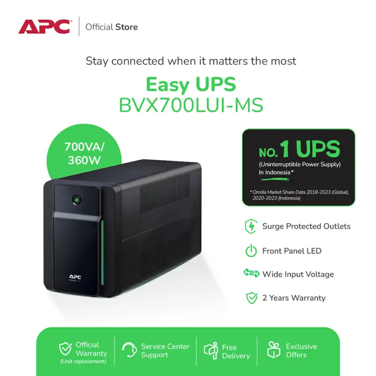 UPS APC Easy UPS BVX 700VA 360W USB Charging BVX700LUI-MS