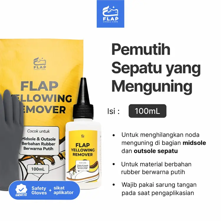 Flap Shoes Care - Unyellowing Pemutih Sepatu Putih Menguning