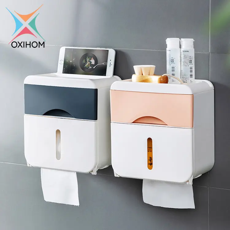 Oxihom Kotak Tempat Tisu Laci Plastik Tempat Tissue Storage HP Holder