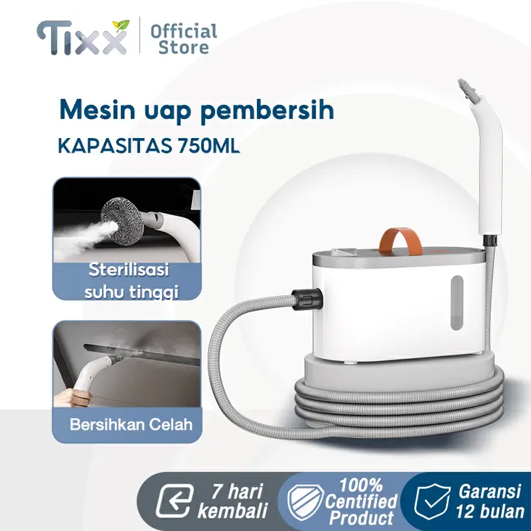 TIXX Mesin Steamer Uap Multi Function Steam Cleaner Mop120℃ Handheld Electric Steam Cleaner