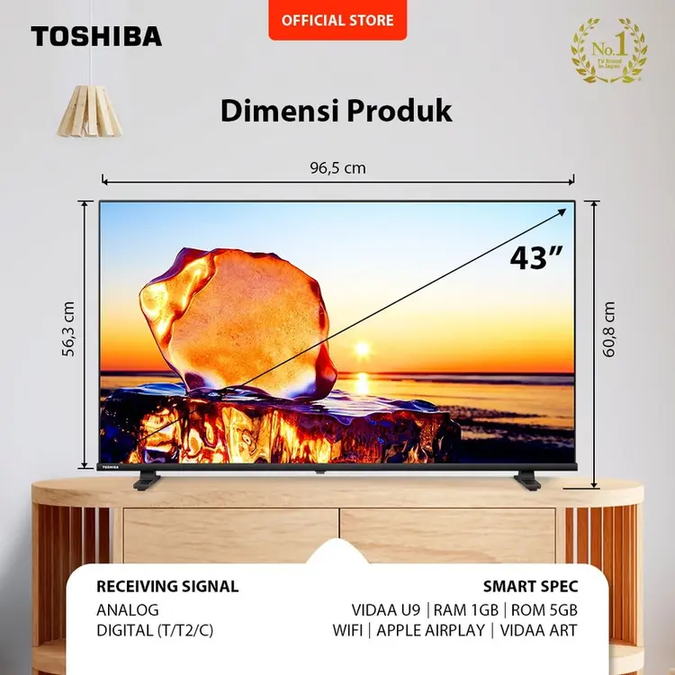Toshiba Smart TV 43" FHD – 43E31KP: Layar Lebar, Fitur Lengkap, Harga Bersahabat!