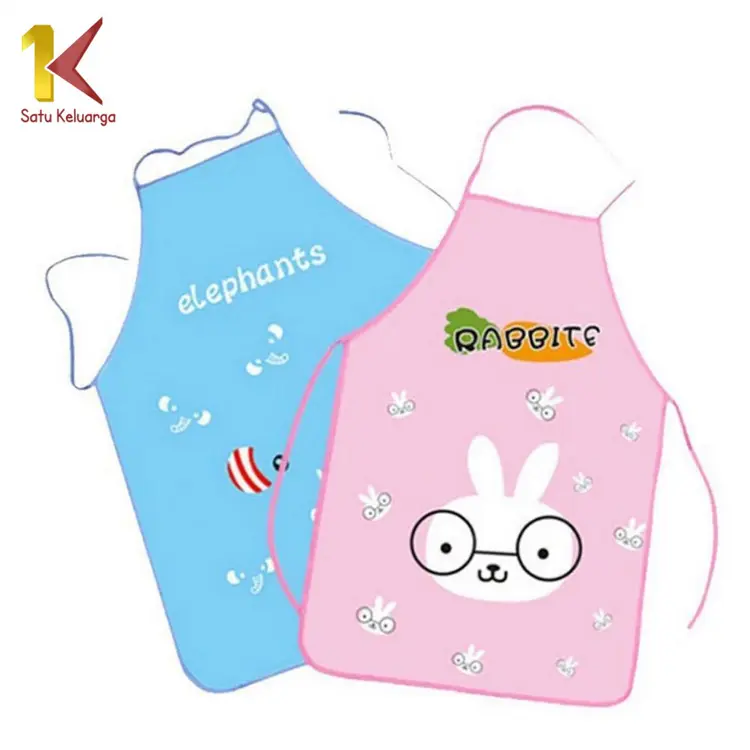 Satu Keluarga Celemek Masak C135 Anti Air Apron Masak Waterproof Celemek Dapur Karakter Kartun Lucu Murah