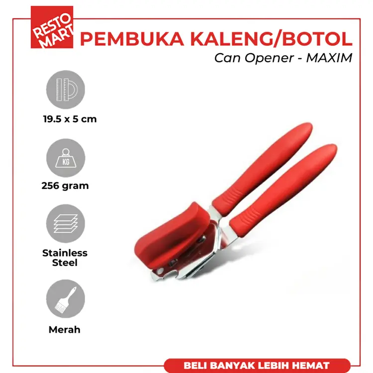 Pembuka Kaleng / Botol Serbaguna / Can Opener MAXIM Stainless Steel (1511588) (F12)