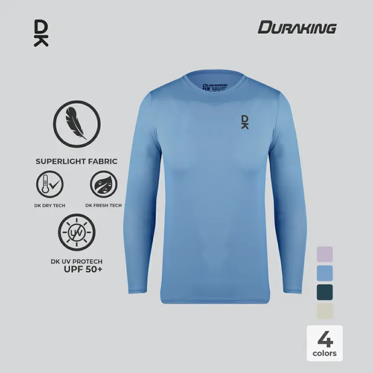 Duraking Jersey Olahraga Lengan Panjang Pria Super Light Series Basic Color Upgraded