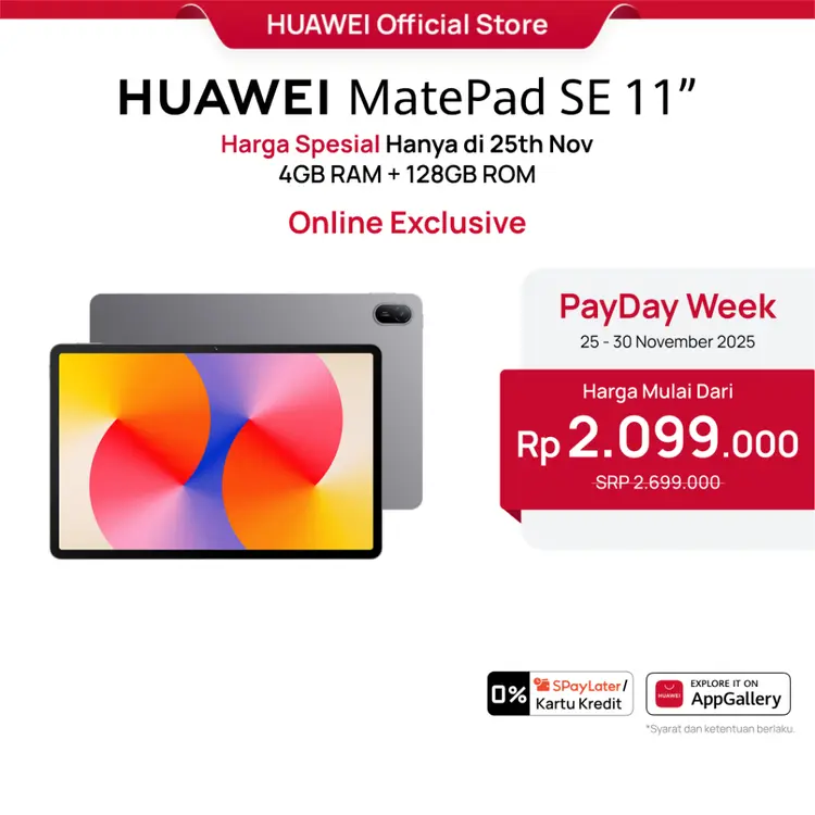 [ONLINE EXCLUSIVE] HUAWEI MatePad SE 11" Tablet [4+128GB] | FHD+ Eye Comfort Display | 7700mAh | Metal Unibody 