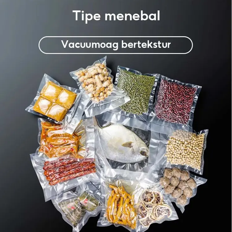 HAN RIVER 50PCS Plastik Vacum | Vacuum | Vakum Bag Sealer Makanan Tipe Polos / Embos Emboss Embossed Murah Satuan 17x25cm