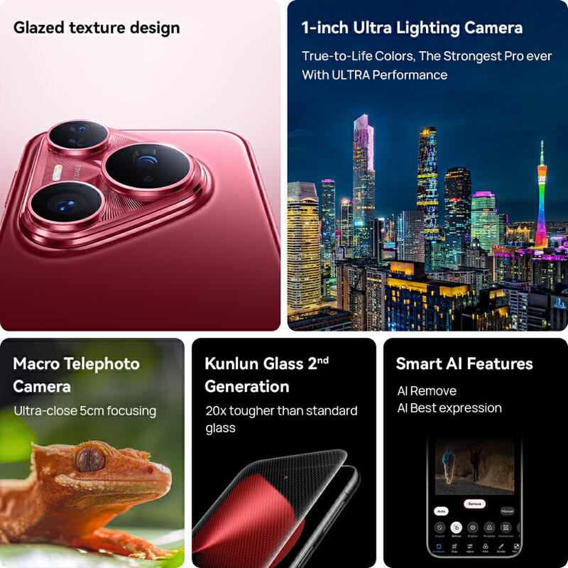 Product image [COMING SOON] HUAWEI Pura 80 Pro Smartphone | 1-inch Sensor | Macro Telephoto | Kunlun Glass | 100W | Smart AI 3