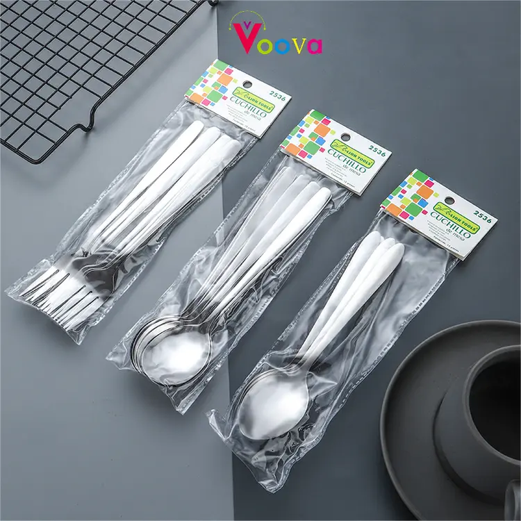 VOOVA Sendok Garpu Korea / Alat Makan Korean Spoon Fork Set Stainless/ Set alat makan Korea