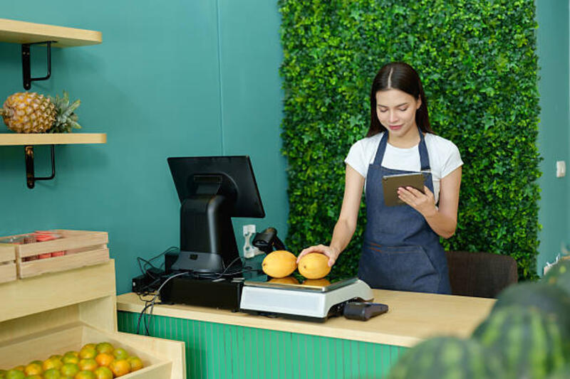 vendor-bisnis-kecil-wanita-kaukasia-memeriksa-inventaris-buah-menggunakan-tablet-sambil.jpg (612×408)