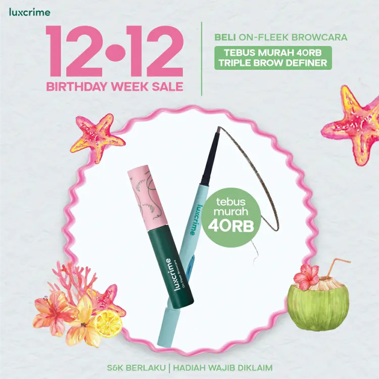 LUXCRIME ON-FLEEK BROWCARA - Maskara Alis Waterproof & Anti Geser Tahan 16 Jam