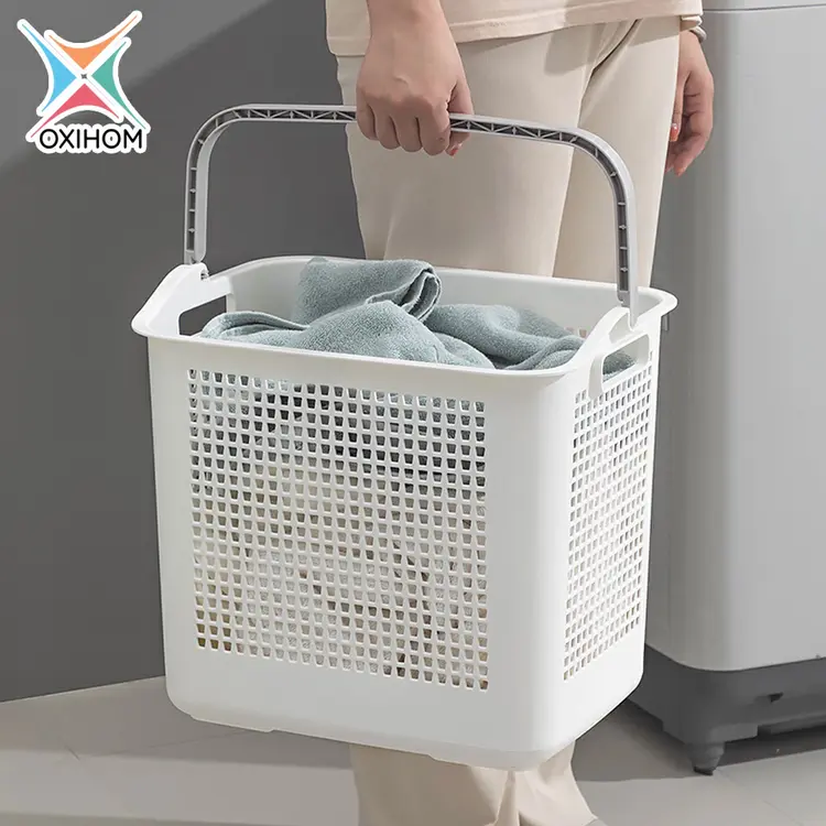 Oxihom Tempat Keranjang Baju Kotor Pakaian Plastik Laundry Basket